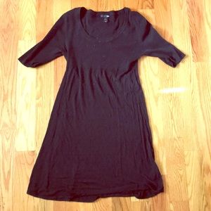 Black dress semi sheer bottom